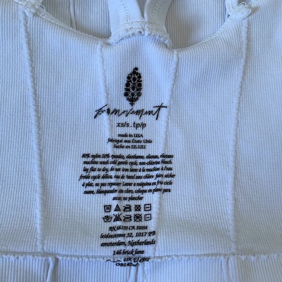 FREE PEOPLE Stay With Me Tank in White Size- XS/Small NWOT - Picture 12 of 16
